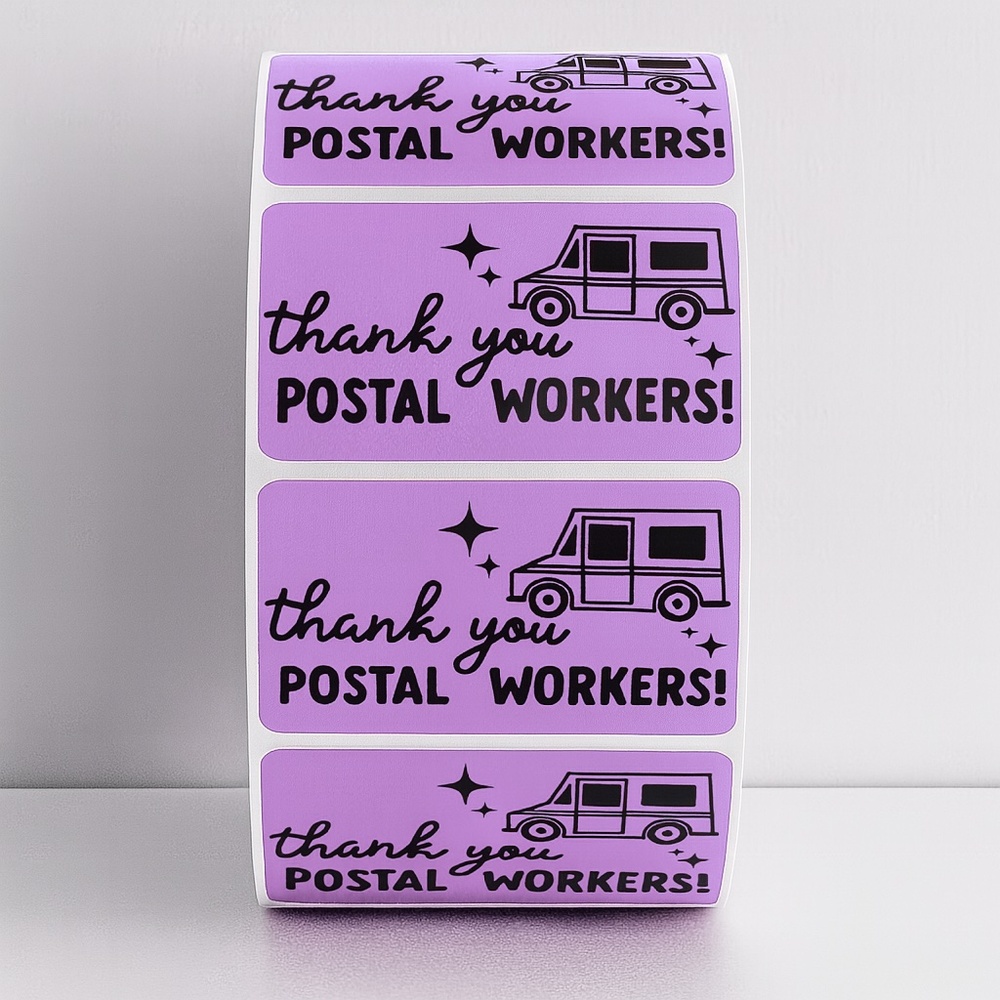 Thank You Postal Workers Stickers – Mail Carrier Appreciation Labels for Package - Picture 5 of 11